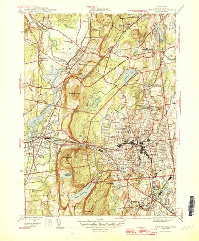 United States Geological Survey New Britain, CT (1946, 31680-Scale) digital map