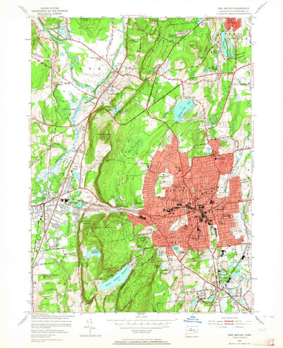 United States Geological Survey New Britain, CT (1953, 24000-Scale) digital map