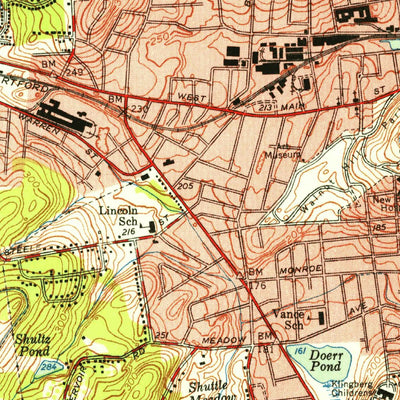 United States Geological Survey New Britain, CT (1953, 31680-Scale) digital map