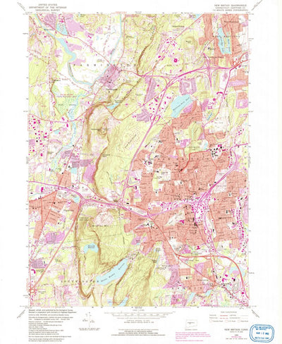 United States Geological Survey New Britain, CT (1966, 24000-Scale) digital map
