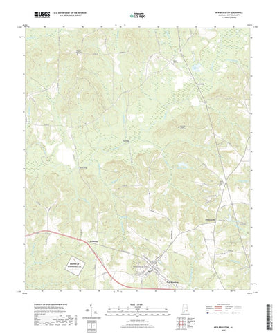 United States Geological Survey New Brockton, AL (2020, 24000-Scale) digital map