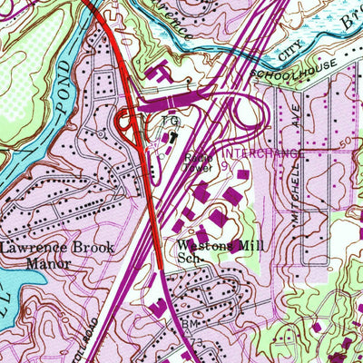 United States Geological Survey New Brunswick, NJ (1954, 24000-Scale) digital map