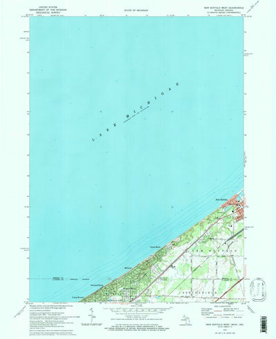 United States Geological Survey New Buffalo West, MI-IN (1970, 24000-Scale) digital map