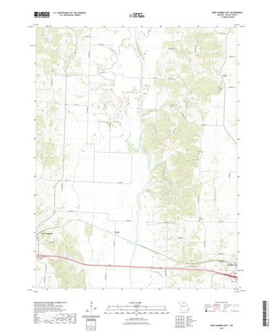 United States Geological Survey New Cambria East, MO (2021, 24000-Scale) digital map