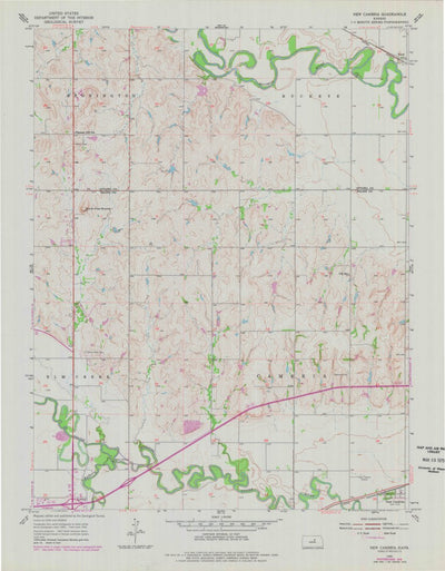 United States Geological Survey New Cambria, KS (1955, 24000-Scale) digital map