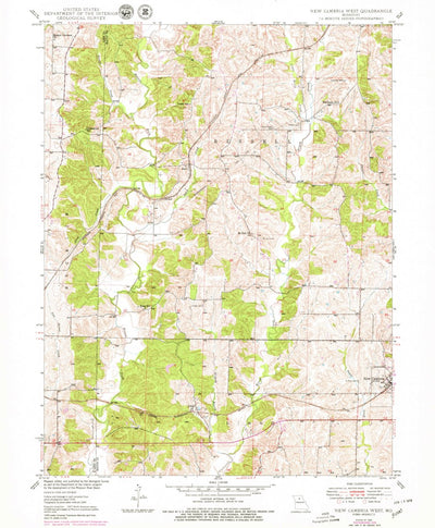 United States Geological Survey New Cambria West, MO (1950, 24000-Scale) digital map