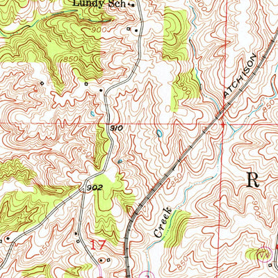 United States Geological Survey New Cambria West, MO (1950, 24000-Scale) digital map