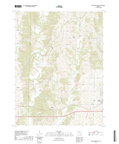 United States Geological Survey New Cambria West, MO (2021, 24000-Scale) digital map