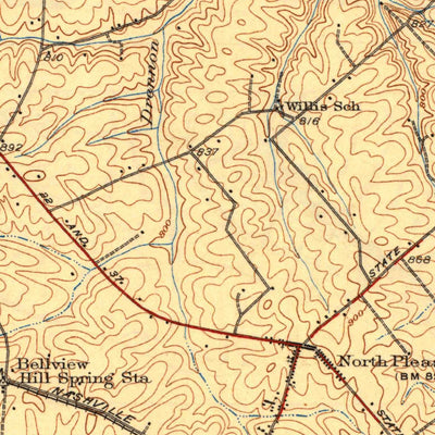 United States Geological Survey New Castle, KY (1932, 62500-Scale) digital map