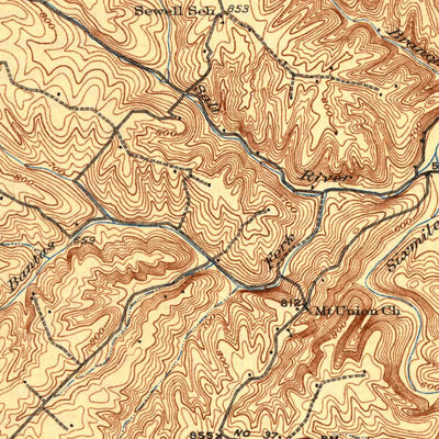 United States Geological Survey New Castle, KY (1932, 62500-Scale) digital map