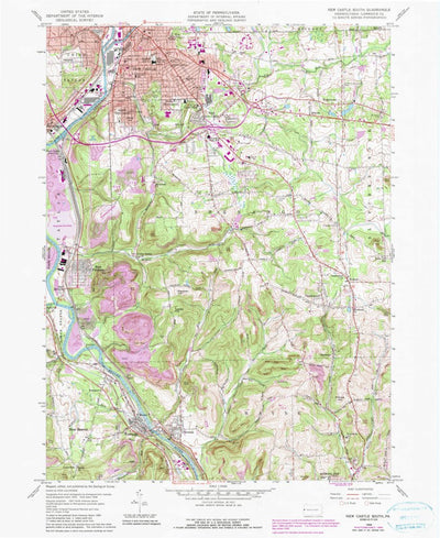 United States Geological Survey New Castle South, PA (1958, 24000-Scale) digital map