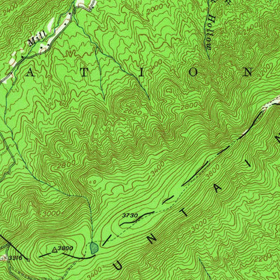 United States Geological Survey New Castle, VA-WV (1945, 62500-Scale) digital map