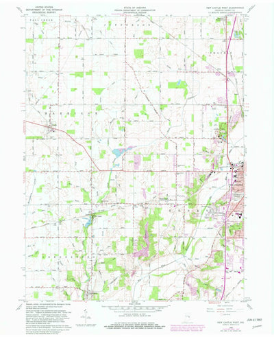 United States Geological Survey New Castle West, IN (1960, 24000-Scale) digital map