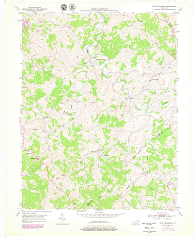 United States Geological Survey New Columbus, KY (1953, 24000-Scale) digital map