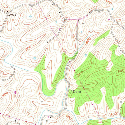 United States Geological Survey New Columbus, KY (1953, 24000-Scale) digital map