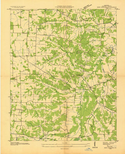 United States Geological Survey New Concord, KY (1936, 24000-Scale) digital map