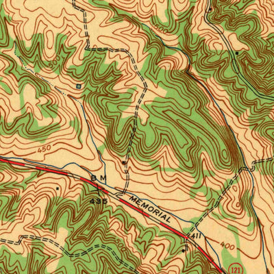 United States Geological Survey New Concord, KY (1942, 24000-Scale) digital map
