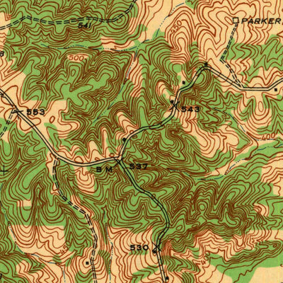 United States Geological Survey New Concord, KY (1942, 24000-Scale) digital map