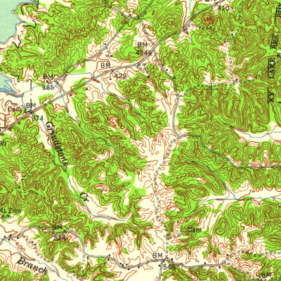 United States Geological Survey New Concord, KY-TN (1955, 62500-Scale) digital map