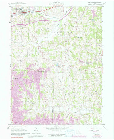 United States Geological Survey New Concord, OH (1961, 24000-Scale) digital map