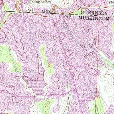 United States Geological Survey New Concord, OH (1961, 24000-Scale) digital map