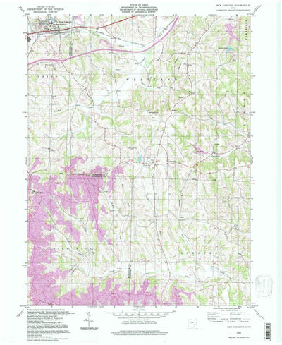 United States Geological Survey New Concord, OH (1994, 24000-Scale) digital map