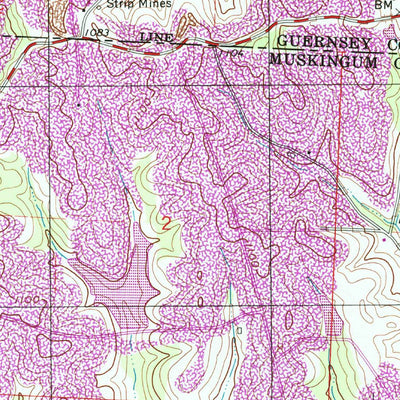 United States Geological Survey New Concord, OH (1994, 24000-Scale) digital map