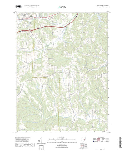 United States Geological Survey New Concord, OH (2023, 24000-Scale) digital map