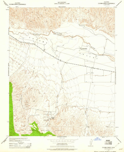 United States Geological Survey New Cuyama, CA (1943, 24000-Scale) digital map