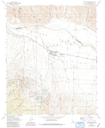 United States Geological Survey New Cuyama, CA (1964, 24000-Scale) digital map
