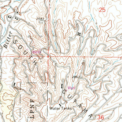 United States Geological Survey New Cuyama, CA (1964, 24000-Scale) digital map