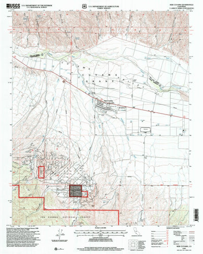 United States Geological Survey New Cuyama, CA (1995, 24000-Scale) digital map