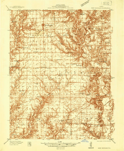 United States Geological Survey New Douglas, IL (1937, 48000-Scale) digital map