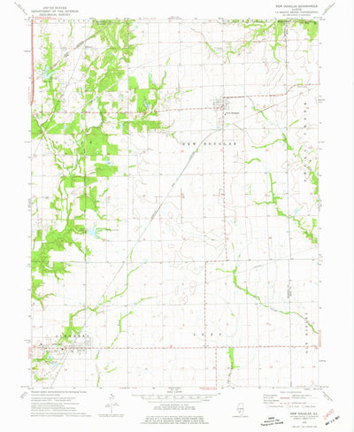 United States Geological Survey New Douglas, IL (1974, 24000-Scale) digital map