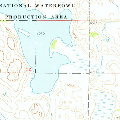 United States Geological Survey New Effington NW, ND-SD (1972, 24000-Scale) digital map