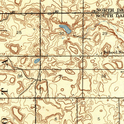 United States Geological Survey New Effington, SD-ND (1917, 62500-Scale) digital map