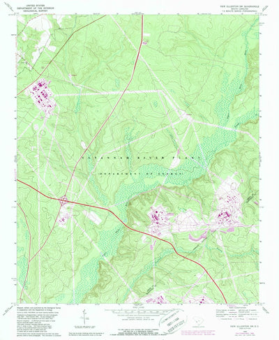 United States Geological Survey New Ellenton SW, SC (1965, 24000-Scale) digital map