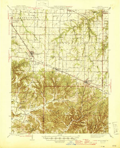United States Geological Survey New Florence, MO (1946, 62500-Scale) digital map