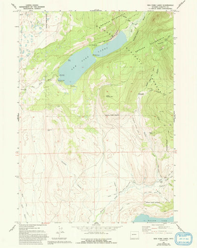 United States Geological Survey New Fork Lakes, WY (1967, 24000-Scale) digital map