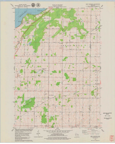 United States Geological Survey New Franken, WI (1978, 24000-Scale) digital map