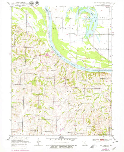 United States Geological Survey New Frankfort, MO (1951, 24000-Scale) digital map