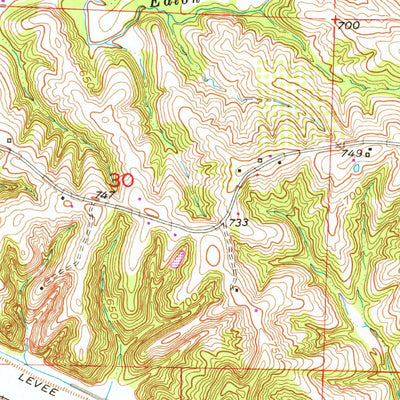 United States Geological Survey New Franklin, MO (1952, 24000-Scale) digital map