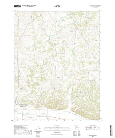 United States Geological Survey New Franklin, MO (2021, 24000-Scale) digital map
