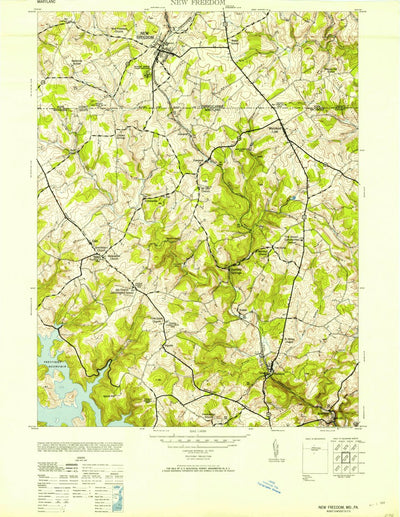 United States Geological Survey New Freedom, PA-MD (1953, 24000-Scale) digital map