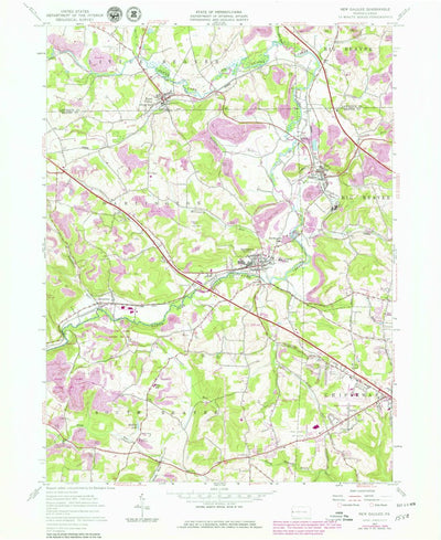 United States Geological Survey New Galilee, PA (1957, 24000-Scale) digital map