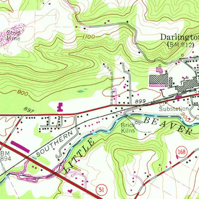 United States Geological Survey New Galilee, PA (1957, 24000-Scale) digital map