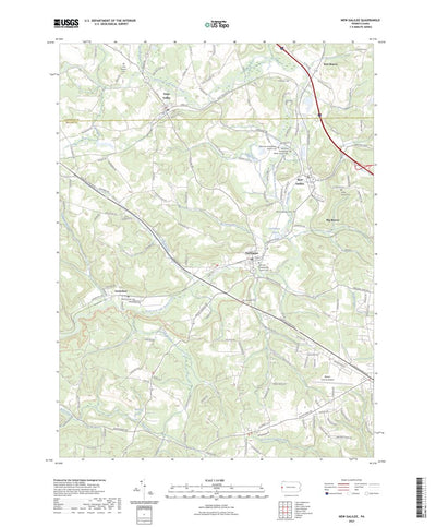 United States Geological Survey New Galilee, PA (2023, 24000-Scale) digital map