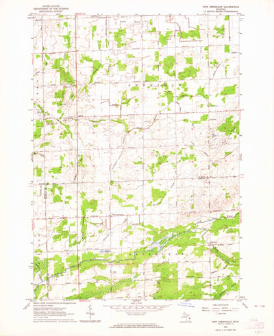 United States Geological Survey New Greenleaf, MI (1963, 24000-Scale) digital map