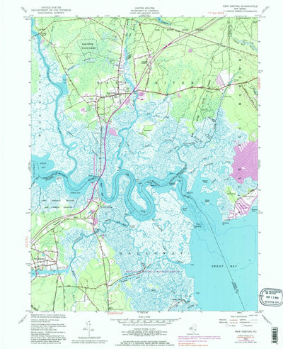 United States Geological Survey New Gretna, NJ (1951, 24000-Scale) digital map