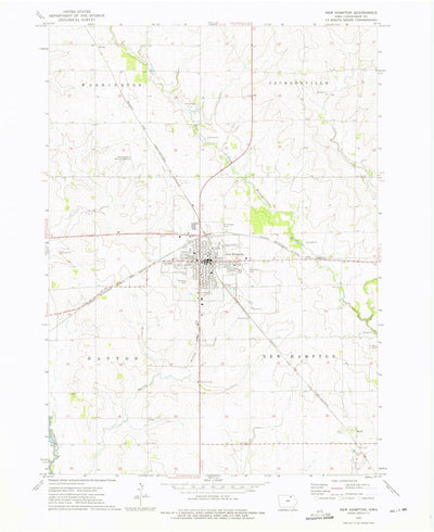 United States Geological Survey New Hampton, IA (1972, 24000-Scale) digital map